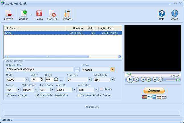 Screenshot of Movie on Movil