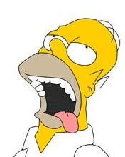 Homero Simpson abriendo la boca