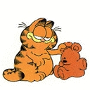 Gato Garfield con un osito