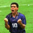 Diego Maradona disfrutando gol del 94