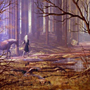 Chica paseando su caballo por el Bosque