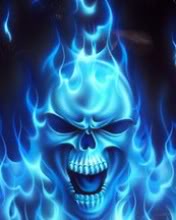 Skull Blue Fire