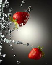 Fresas y agua
