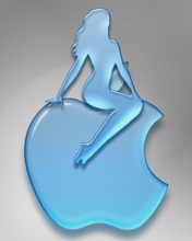 Logotipo de Apple con mujer