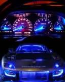 Mazda RX 7 en azul neón