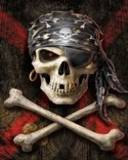 Calavera pirata con huesos Cruzados