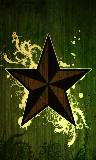 Estrella con fondo verde