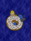 Homero con una rosca