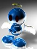 Robot Azul de Alas Blancas