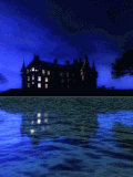 Un castillo junto a un lago