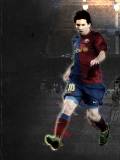 Messi corriendo en el Estadio