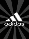 Logo Adidas sobre Fondo a Rayas