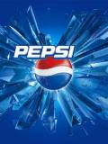 Marca Pepsi sobre Fondo Azul
