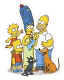 La familia Simpsons en el celular