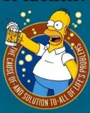 Homero disfruta su Cerveza
