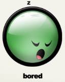 Emoticón verde con la boca Abierta