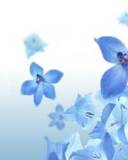 Flores azules en el celu