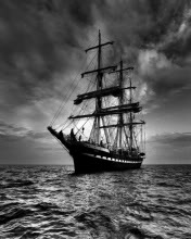 Barco velero negro