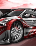 Lexus Rojo con Rayas Plateadas