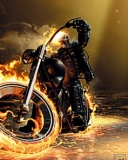 Fantasma en Moto con Fuego