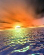 El atardecer en el mar