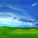 Pradera verde en el celular