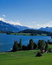 Vista de un lago