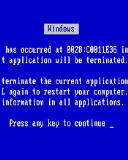 Pantalla azul de la muerte de windows