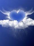 Ángel corazón azul