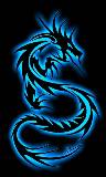Dragón Azul Neón