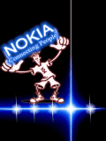 Joven con cartel de Nokia