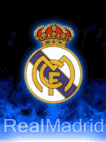 Escudo del Real Madrid con fuego
