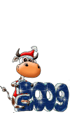 Vaca con letras de 2009 animadas