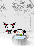 Pucca con una espada