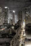 Mega ciudad en la noche