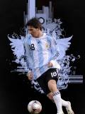 Lionel Messi custodiado por Angeles