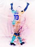 Dibujo a crayola de Messi