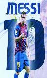 Messi con el 10 de fondo