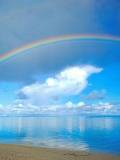 Arco iris en la playa