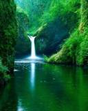 Salto de agua en montañas Tropicales