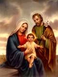 José y María cuidan al niño Jesús