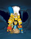 Familia los Simpson en una cueva