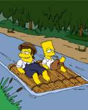 Bart Simpson en una balsa