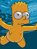 Bart Simpsons nadando
