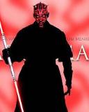 Darth Maul sobre Fondo Rojo